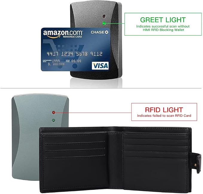 GOIACII Mens Wallet Large Capacity Genuine Leather RFID Blocking Bifold Wallets for Men with ID Window and 15 Card Slots