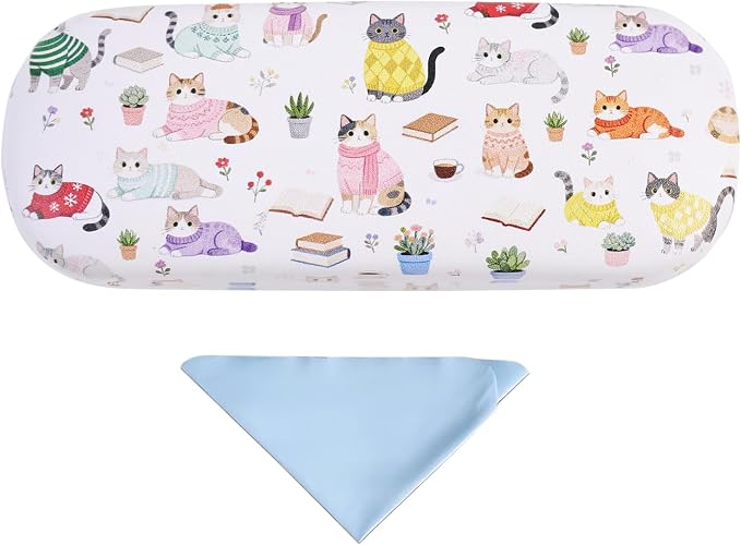 PERFECTSIGHT Hard Shell Eyeglasses Case, Kawaii Protective Glasses Case for Kids, Cute Eyeglass Case for Women Men Girls