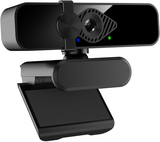 2K Webcam for PC, 85° View USB Computer Camera, with Noise Canceling Microphone & Privacy Cover, HD Web Cameras for Desktop Laptop Monitor Mac Streaming, Gaming & Video Calling