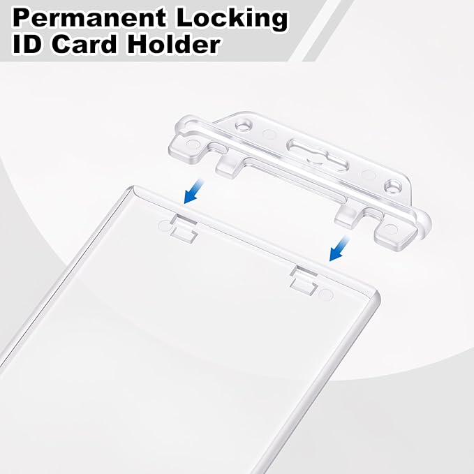 2 Pack Badge Holder Retractable Clip Heavy Duty Reels with Permanent Locking ID Badge Holder for Women Nurse Teacher Student
