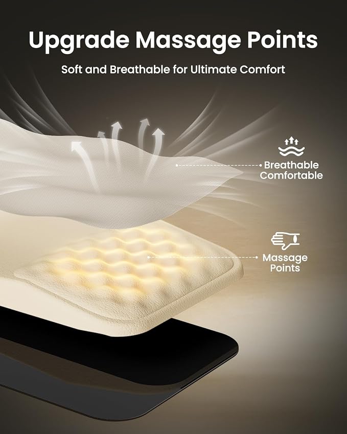 ProtoArc MP50 Ergonomic Mouse Pad with Wrist Support, Lycra Surface, Beige | 8° slope & massage points, soft memory foam, Large 12x8 Inches, Non-slip base. Relieves wrist strain for office & home