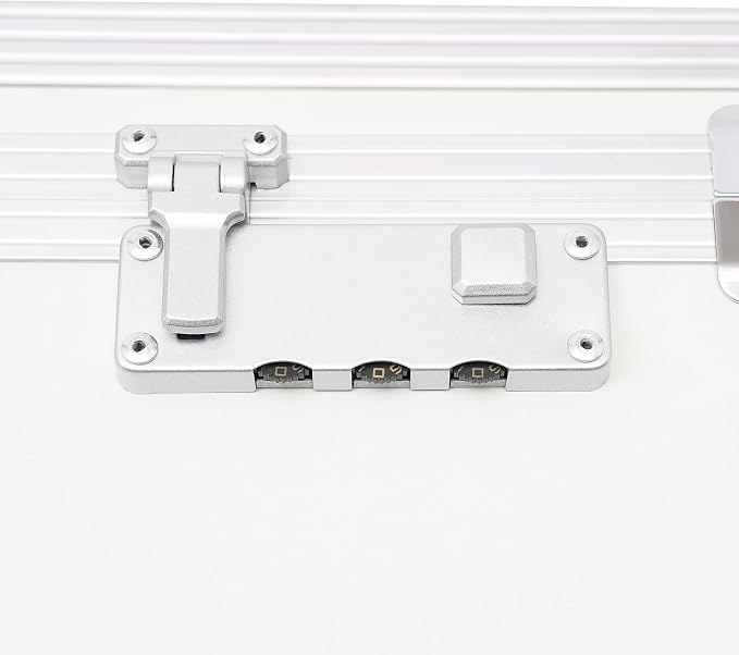 Document Organizer with Lock Fireproof Safe Box with Bilateral Code Lock Chest Safe with Carrying Handle to Secure Money Jewelry Documents (Silver)