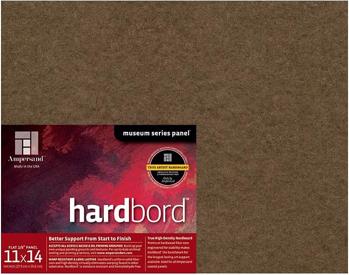 Ampersand Museum Series Hardbord for Painting and Mounting, 1/8 Inch Depth, 11X14 Inch (AMHB11)