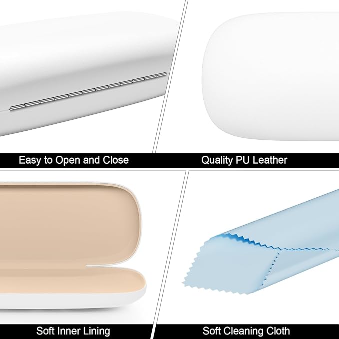 Eyeglasses Case, Hard Shell Protective Case for Glasses, Unisex for Women Men
