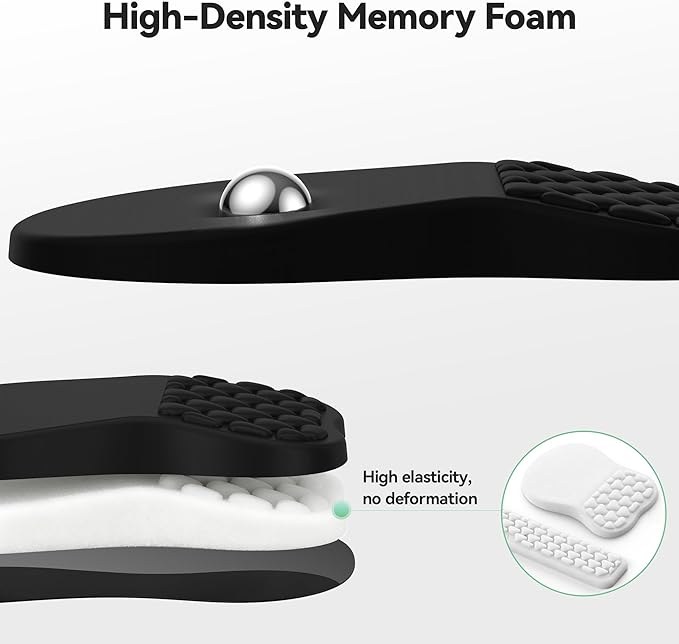 TECKNET Keyboard Wrist Rest and Mouse Pad 2 in 1 Set with Wrist Support | Comfortable Massage Design Effectively Relieves Carpal Tunnel Syndrome, Suitable for Computers Keyboard and Mouse