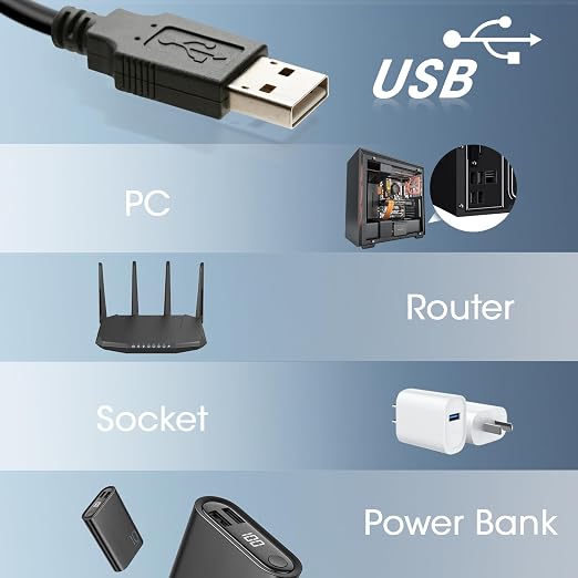 Dual 120mm 5V USB Cooling Fan with Speed Controller Dual Ball Bearings Quiet USB Fan for Router TV Box Micro Computer Cabinet Cooling