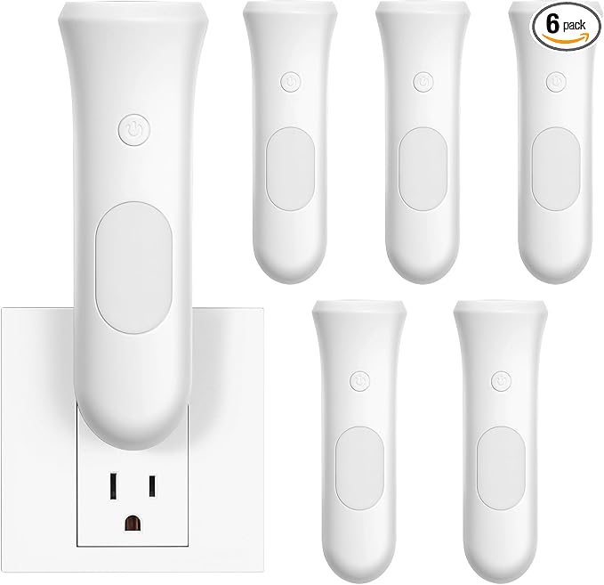 ROSSEX 4 in 1 Emergency Lights for Home Power Failure, 6 Pcs Rechargeable LED Flashlight Plug in Wall, Automatic Turn-On Power Outage Night Light Flashlight for Hurricane Preparedness Items