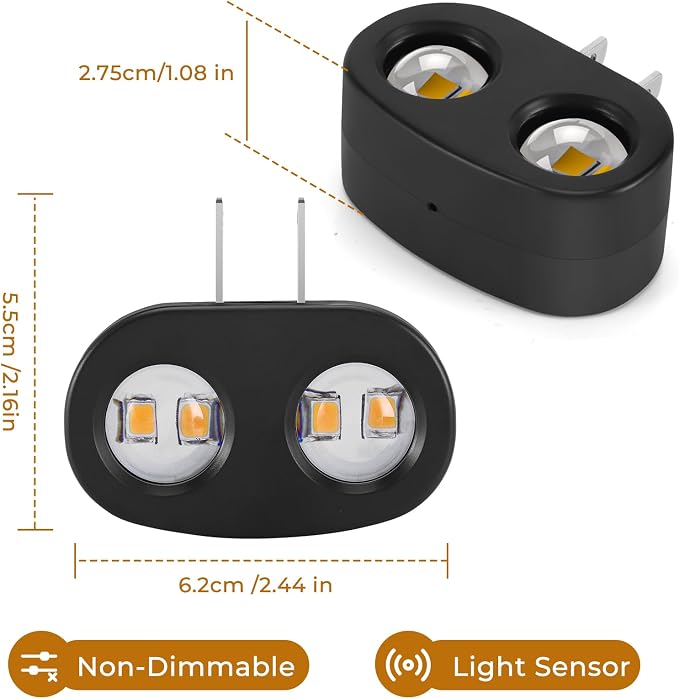 4-Pack LED Night Lights Plug into Wall, 5000K Daylight 100LM, Auto On/Off Light Sensor, Rotating Ambient Lighting for Bedroom, Hallway, Bathroom, Nursery, Kitchen Non Dimmable