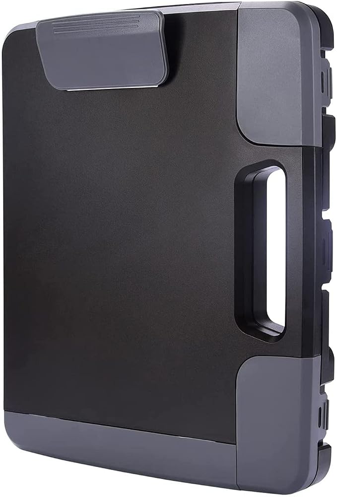 Heavy Duty Clipboard with Storage Case, Portable Handle Clipboard | Heavy Duty, Side-Opening, High Capacity, Portable, Durable Plastic, A4 Size, Ideal for Office, Business, School