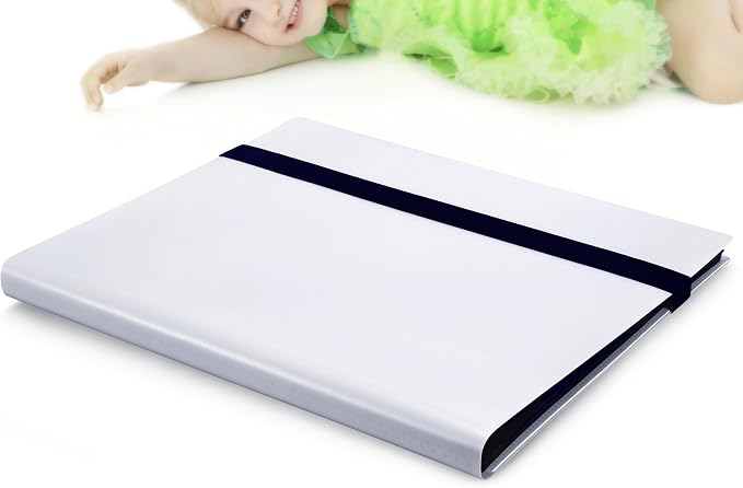 【2026】Trading Card Binder 9 Pocket, Premium Sports Collection Binder Game Cards Book with Sleeves Side Loading, Anti-open Strap Double Sided Waterproof 360 Card Folder