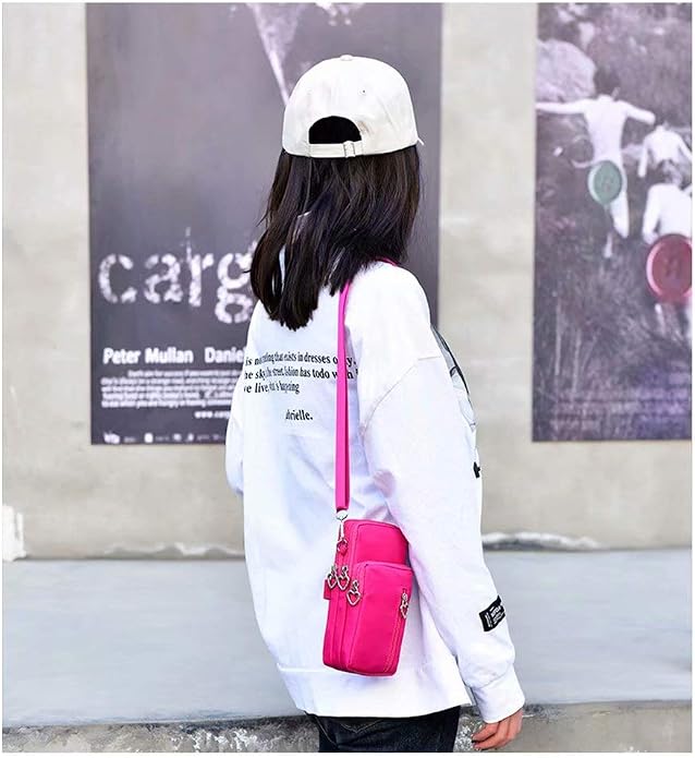Small Crossbody Bag for Women - Mini Phone Purses with Crossbody Strap and Wallet - Nylon Arm Bag