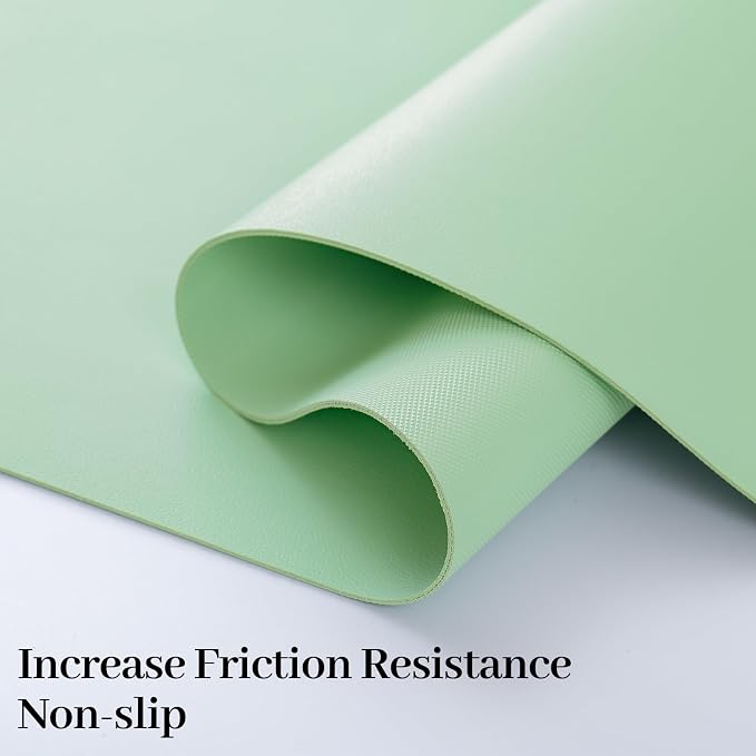 Mouse Pad and Keyboard Wrist Rest, 3-in-1 Keyboard and Mouse Pad | 31.5" x 15.7" Green Desk Mat Set, Ergonomic Wrist Rest for Computer Keyboard, Non-slip Base, Waterproof Computer Mat