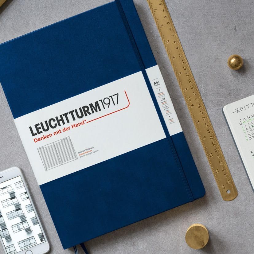LEUCHTTURM1917 - Notebook Hardcover Medium A5-251 Numbered Pages for Writing and Journaling (Sage, Ruled)