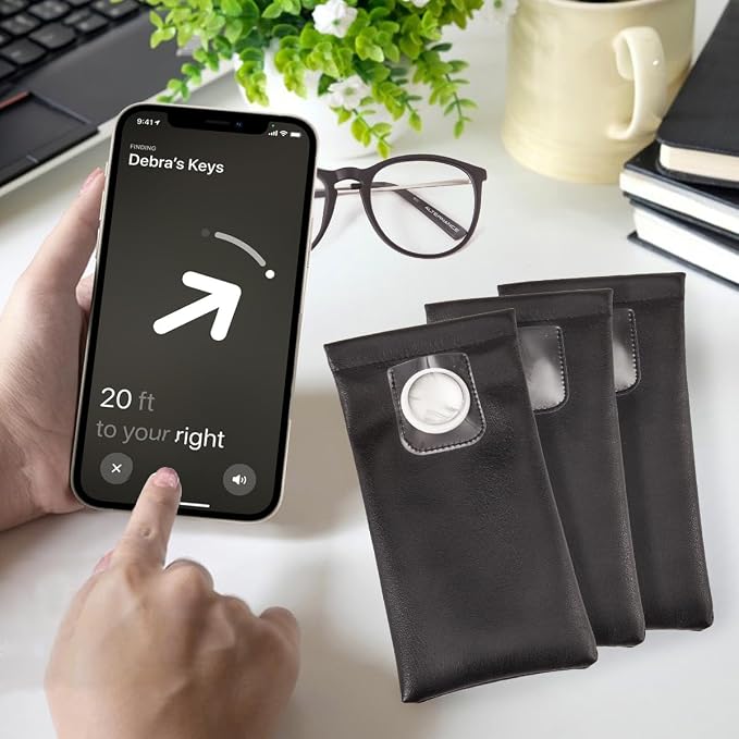 TRIUMPH VISION Eyeglass Case Glasses Case Soft Sunglass Pouch Sleeve 3 Pack | Slim Lightweight Alternative to Bulky Case, Leather Lined Protect Lens, Squeeze Easy to Use, Stylish Portable for Daily Use