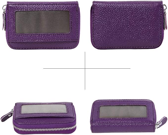 Women's RFID Blocking 12 Slots Credit Card Holder Leather Accordion Wallet