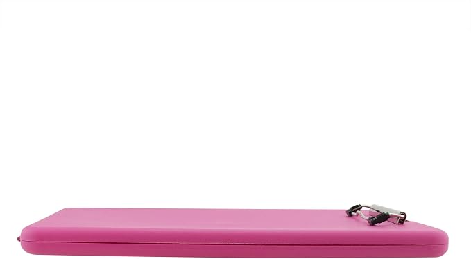 Saunders SlimMate Plastic Storage Clipboard Letter Size Pink, Assembled in USA, Slim Low Profile Form Holder with 1/2" Capacity, Lightweight Document Organizer Box for School, Office & Business Use
