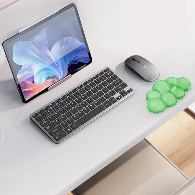 Gel Cloud Mouse Wrist Rest, Cute Wrist Support and Arm Support for Mouse Rest Typing Pain Relief，Suitable for Office/Computer/Laptop/Gaming (Transparent Green)