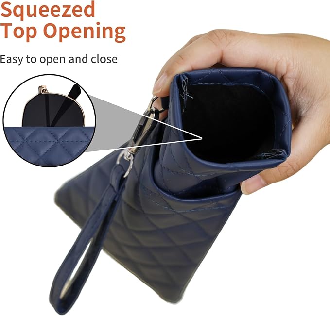 Double Eyeglass Case Soft Dual Glasses Case for Women Men Travel Squeeze Top Sunglasses Cases Eyeglasses Pouch