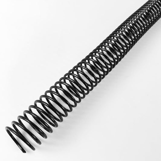 Binditek 50 Pack Plastic Spiral Binding Coils, 28mm (1-1/8"), 240 Sheet Capacity, 4:1 Pitch, Black, 48 Loops, for Letter Size, for Students and Coworkers