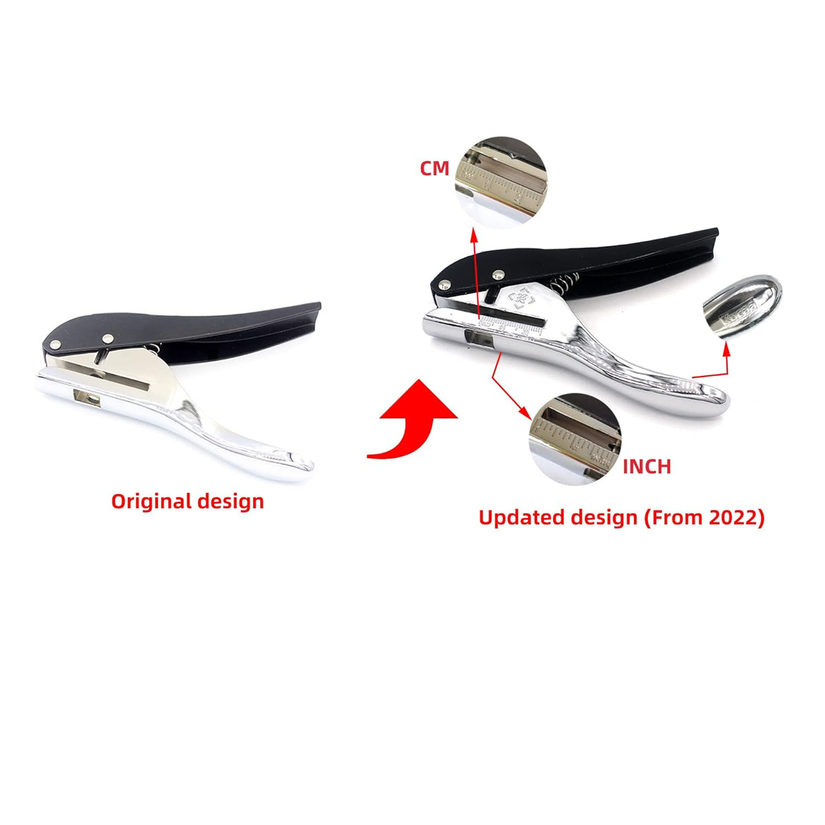 Metal Silver Hand-held 5/16 inch 8mm Round Heavy Duty Single Circle Hole Punch for ID Cards PVC Cards Badge Photos
