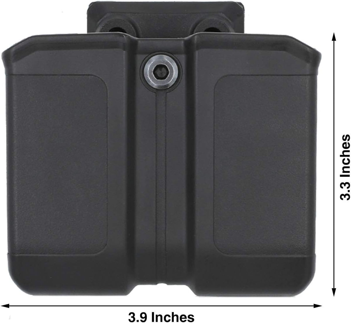 OWB Polymer Double Magazine Holster Ambidextrous Carrier, Fits 9mm/.40 Calibers Double Stack Magazines of Glock, S&W, Sig Sauer, Springfield, Taurus, Beretta, Ruger, Walther, Canik, Colt, CZ, H&K