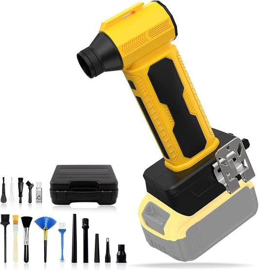 Compressed Air Duster Blower Compatible with Dewalt 20V/60V Max Battery, 130000RPM 4 Gear Adjustable Handheld Mini, Electric Air Duster Turbo Fan for Computer Car Keyboard Home(No Battery)
