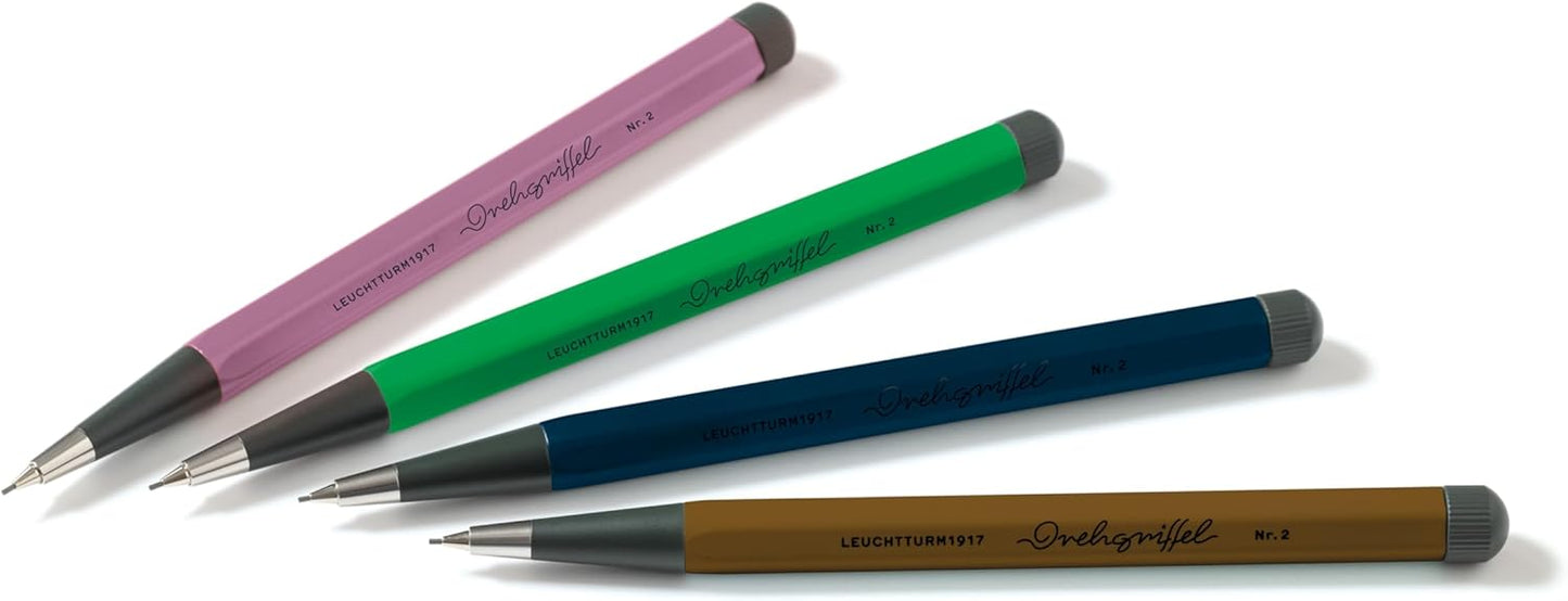 LEUCHTTURM1917 Rotating Pencil No. 2, Mechanical Graphite Pencil, Aluminium, Steel, Spring Leaf