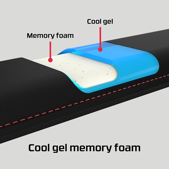 HyperX Wrist Rests - Tenkeyless & Full Size - Cooling Gel Memory Foam - Anti-Slip