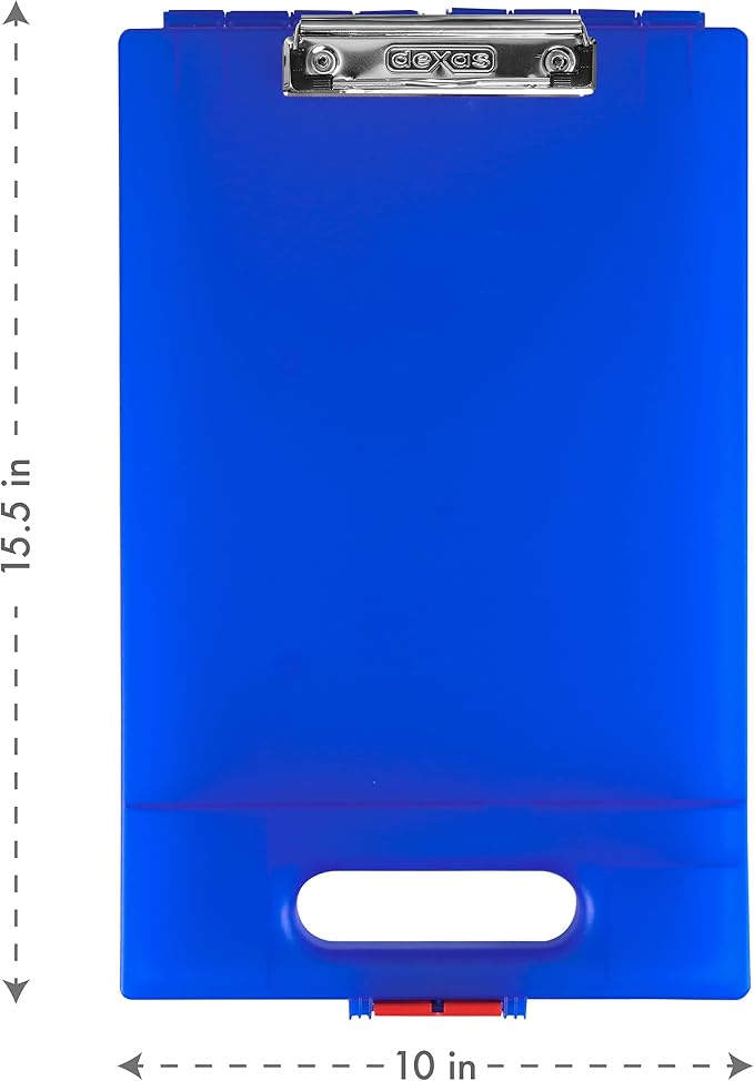 Dexas Clipcase Storage Clipboard with Handle, Blue