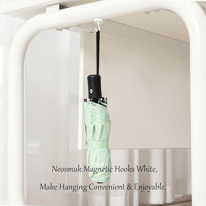 Neosmuk Magnetic Hooks, Heavy Duty 85lb+ Strong Magnet Hook for Cruise Cabins, Cruise Essentials 2026 for Hanging, Metal Wall Refrigerator Hangers (White, 10 Pack)