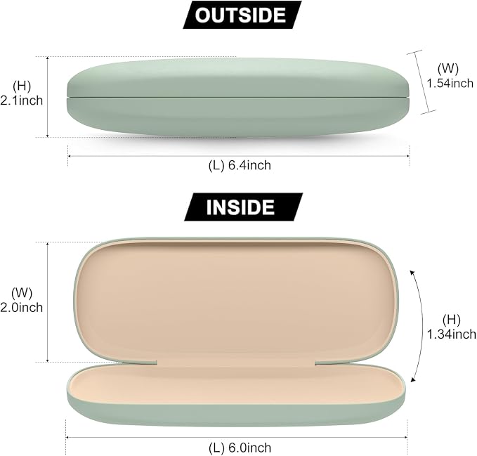 Eyeglasses Case, Hard Shell Protective Case for Glasses, Unisex for Women Men