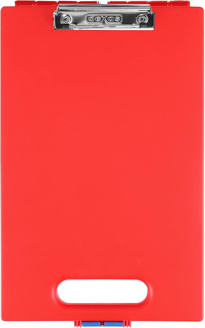 Dexas Clipcase Storage Clipboard with Handle, Red
