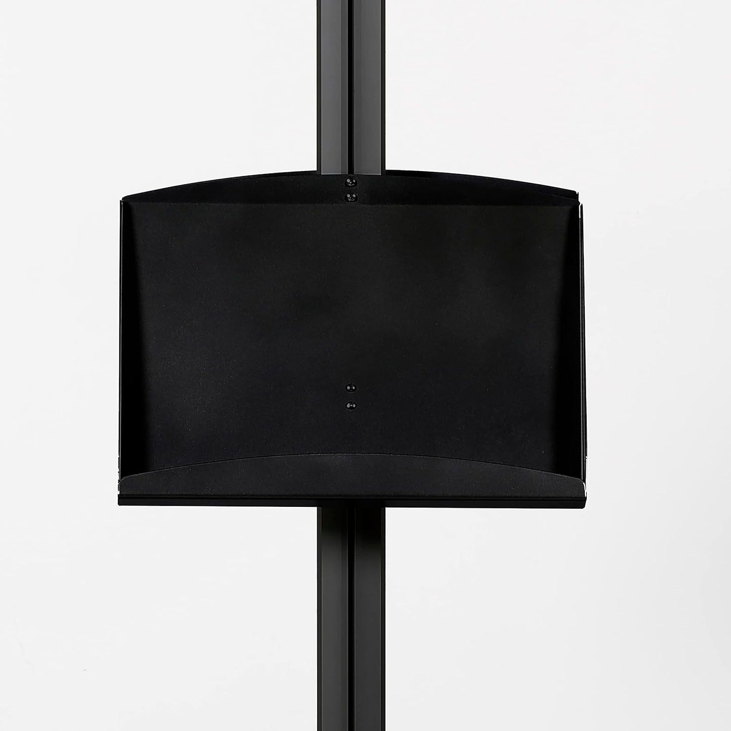 M&T Displays Free Standing Magazine Brochure Document Sign Holder Literature Racks Stand Aluminum Body Black 8.5x11 Inch Snap Poster Frames and 3 Pcs Steel Shelves with 6x(8.5x11) Display Capacity
