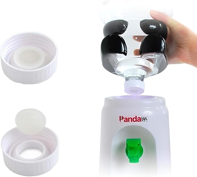 Panda Water Dispenser, 2.5 Liters Mini Desktop Water Dispenser Small Cooler Dispenser for Kids Room Office Desk - White
