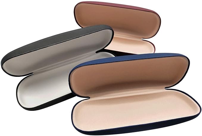 HSYMQ 3Pack Unisex Hard Shell Eyeglasses Protector Cases, Protective Case For Glasses