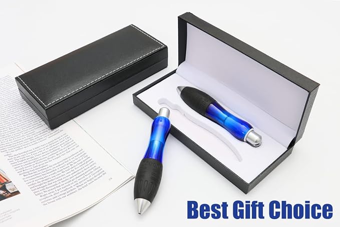 Weighted Pen for Hand Tremors Fat Pen for Arthritic Hands (2 Pack) | 4 Extra Ink Refill, With Gift Box, Each 3.5 oz Heavy Large Wide Grip Pen for Parkinsons, Low Grip Strength, Carpal Tunnel