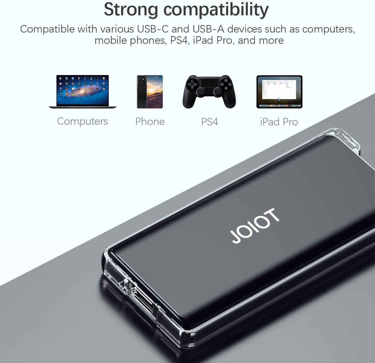 500G Portable External SSD USB 3.1 Type C Flash Drive External Solid State Drive Portable SSD Type A to C Cable for PC/Laptop/Mac/Android/Linux