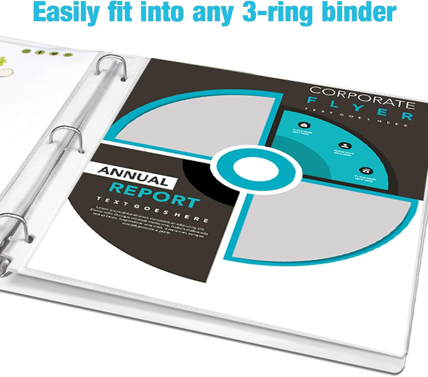VST Sheet Protectors 8.5 x 11 Inch for 3 Ring Binder, Crystal Clear Page Protectors, Medium Weight Plastic Sleeves, Top Loading Paper Protector Acid Free, Letter Size, Dry Erase Pocket, 100 Sheets
