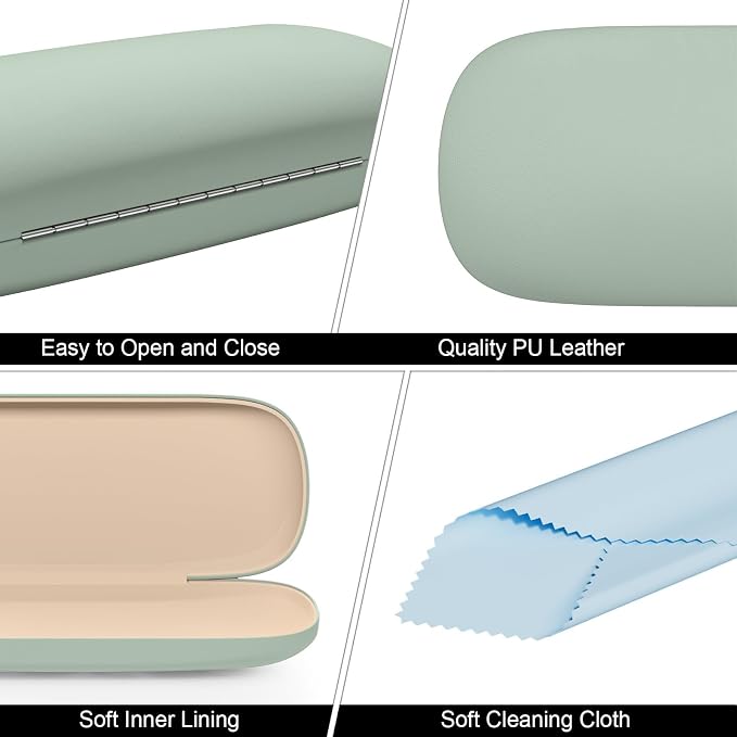 Eyeglasses Case, Hard Shell Protective Case for Glasses, Unisex for Women Men