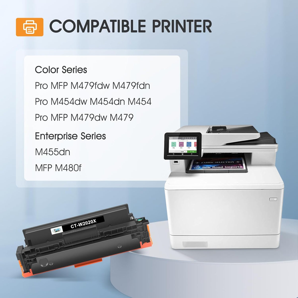 414X Black Toner Cartridge Compatible Replacement for HP 414X 414A W2020X W2020A for HP Color Pro MFP M479fdw M454dw M479fdn M479dw M454dn M479 M454 Printer Ink (Black, 2Pack)
