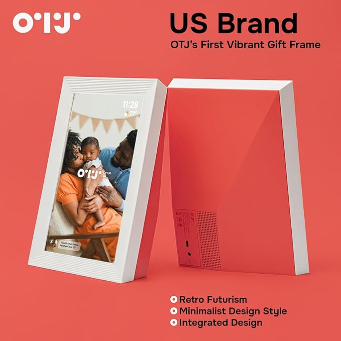 OTJ Frameo Digital Picture Frame 10.1" - 32GB WiFi Smart HD Touch Screen Photo Frame for Gifting & Home Display - Thickened & Sturdy, Share Pictures Instantly via App, Gift for Mom Dad Grandparents