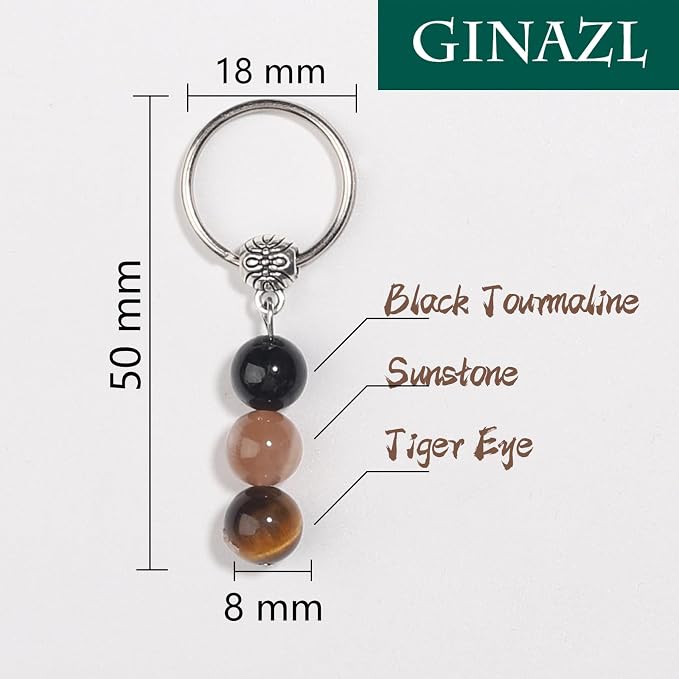 GINAZL Natural Crystals Keychain Gift for New Beginnings, New Beginnings Gifts for Coworker Anxiety Relief Keychain for Women