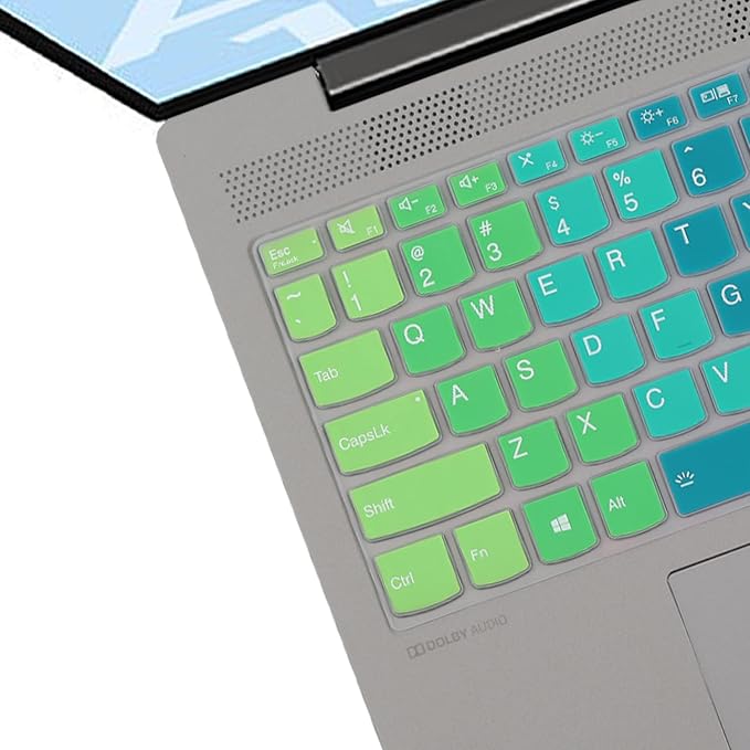 Keyboard Cover for Lenovo Yoga 7i 15.6, ideaPad 5 15.6", Lenovo Flex 5 15.6, Yoga Slim 7 15, ideaPad 3i 15, ideaPad Slim 7 15.6, ThinkBook 15p, ThinkBook 15 G2 G3 US Keyboard Cover -Rainbow