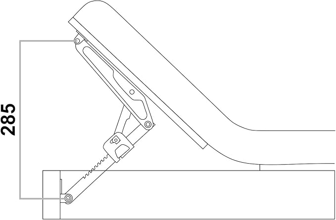 Rok Hardware Ratchet Headrest Fitting for Beds, Desk Lids, Drafting Tables, and Drawing Boards, Steel