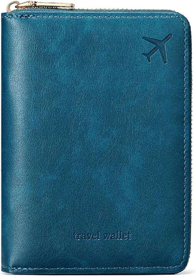 Passport Holder for Travel Women and Men RFID Passport Holder with Zipper Passport Case Passport cover Passport Wallet Travel Essentials and Accessories