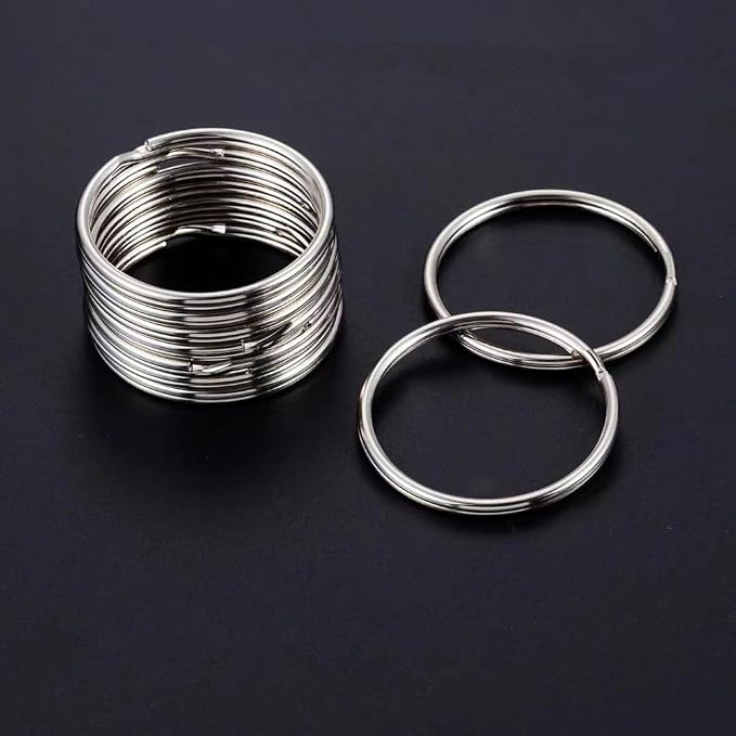 500PCS Key Rings Bulk, Split Key Rings, Keychain Rings and Crafts 1 inch (25mm)
