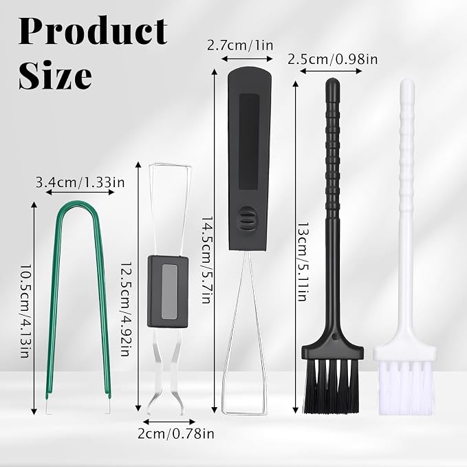 5 Pcs Keyboard Cleaner Tool Keyboard Puller Keycap Remover Tool Set 4-Jaw Gripper Switch Puller Set Stainless Steel Keycap Pullers Kit for Mechanical Keyboards