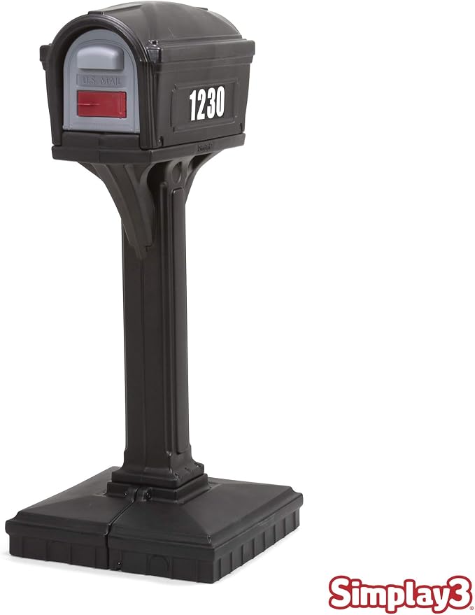 Simplay3 American Home 42002R-04 Dig-Free Easy Up Classic Mailbox – Black