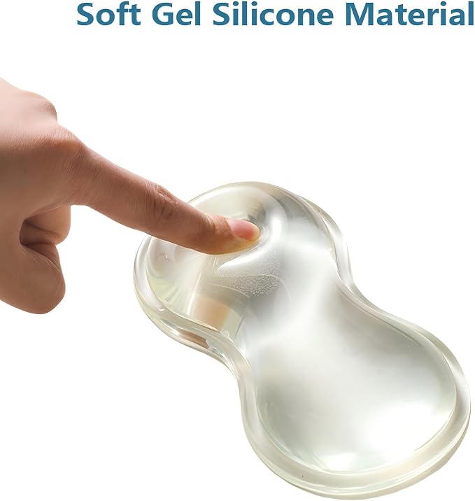 Gel Keyboard Wrist Rest Set, Clear Wrist Rest for Keyboard and Mouse, Ergonomic Keyboard Mouse Wrist Rest for Typing Pain Relief, Suitable for Office, Gaming, Computer, Laptop - Transparent