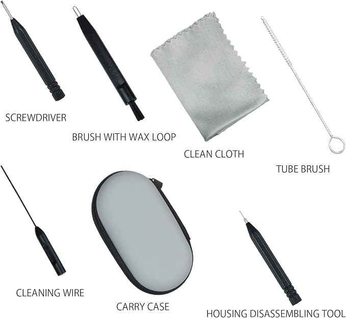 10 PCS Hearing Aid Cleaning Kits Hearing Amplifier Brush Tools Earbuds Headphones Airpods Cleaner Brush Kits with Case
